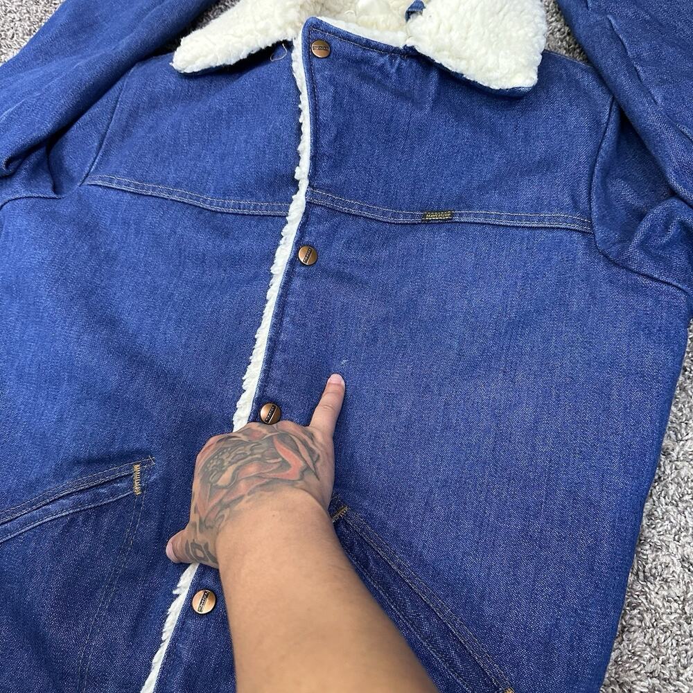 Vintage Maverick Ranch Coat Mens Size Small Denim… - image 6